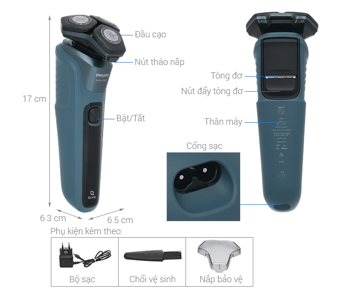 Máy cạo râu khô và ướt Philips S5582/20
