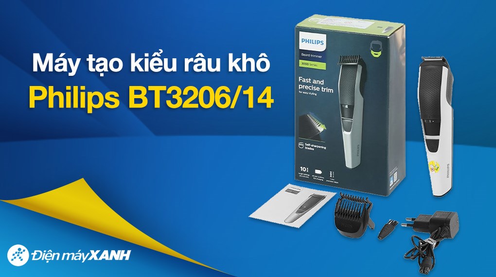 Máy tạo kiểu râu khô Philips BT3206/14