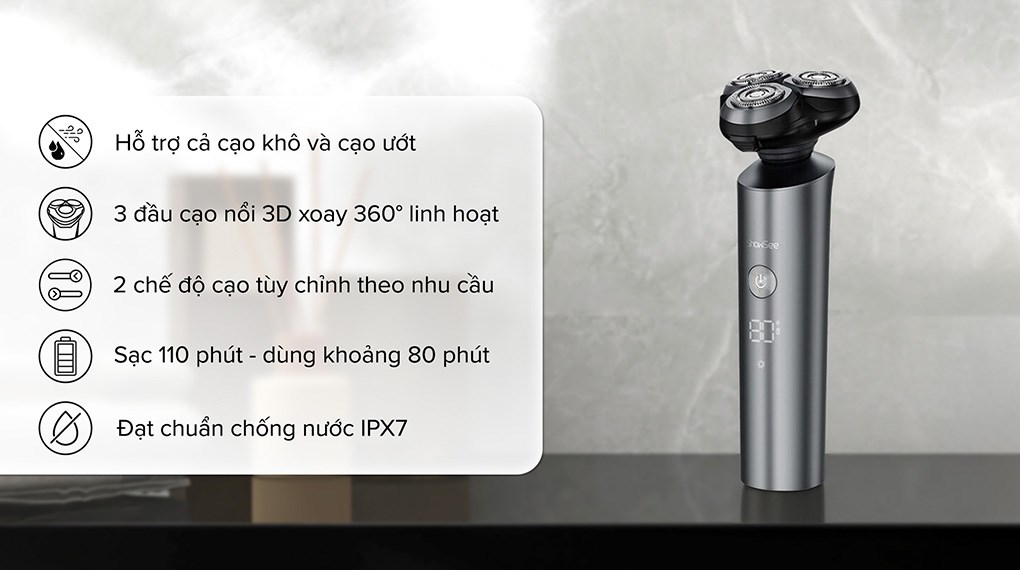 Máy cạo râu khô và ướt Showsee F305-GY