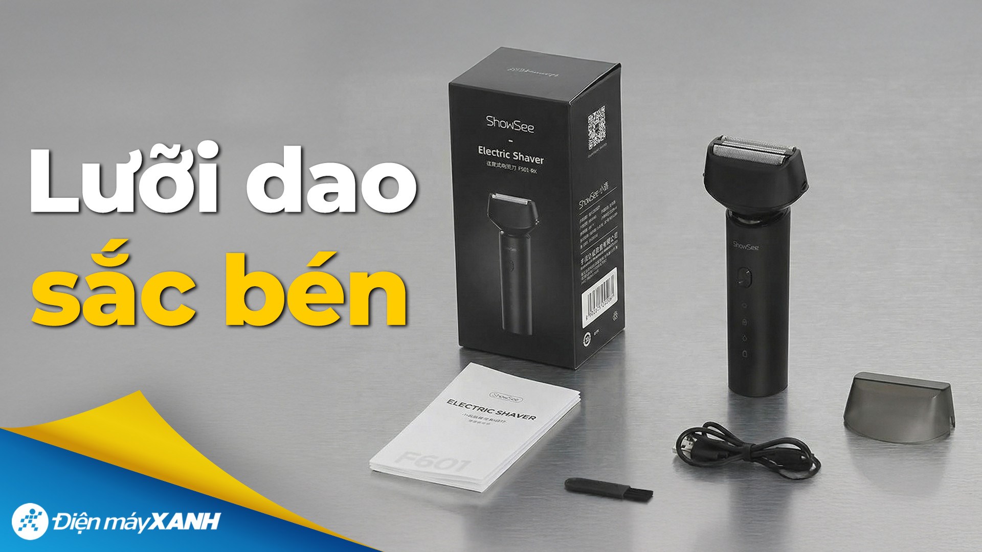 Máy cạo râu khô và ướt Showsee F601-BK