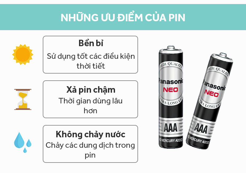 Pin AAA 2 viên Manganese Panasonic R03NT-2B Đen