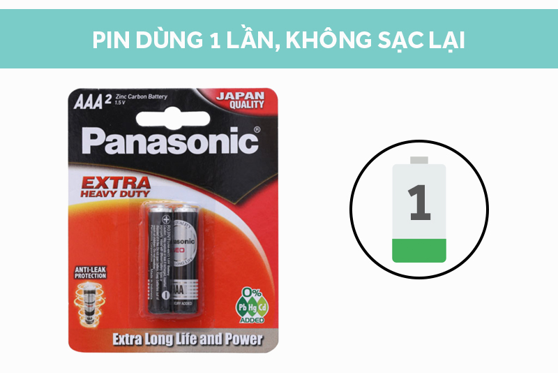 Pin AAA 2 viên Manganese Panasonic R03NT-2B Đen