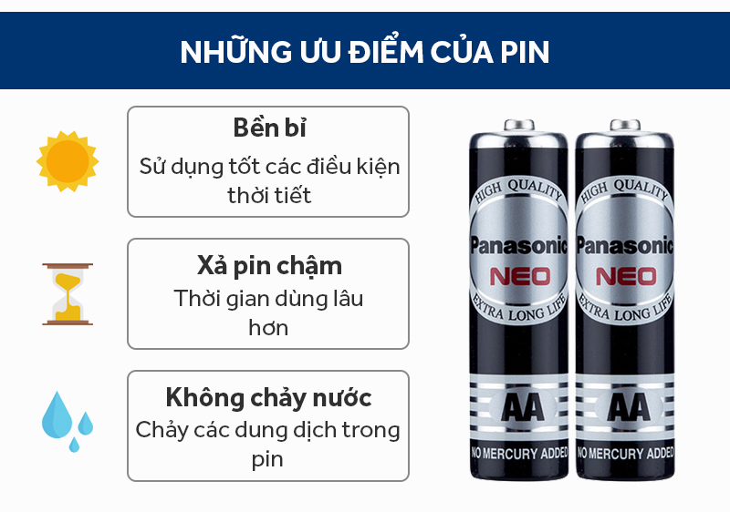 Pin AA 4 viên Manganese Panasonic R6NT-4B