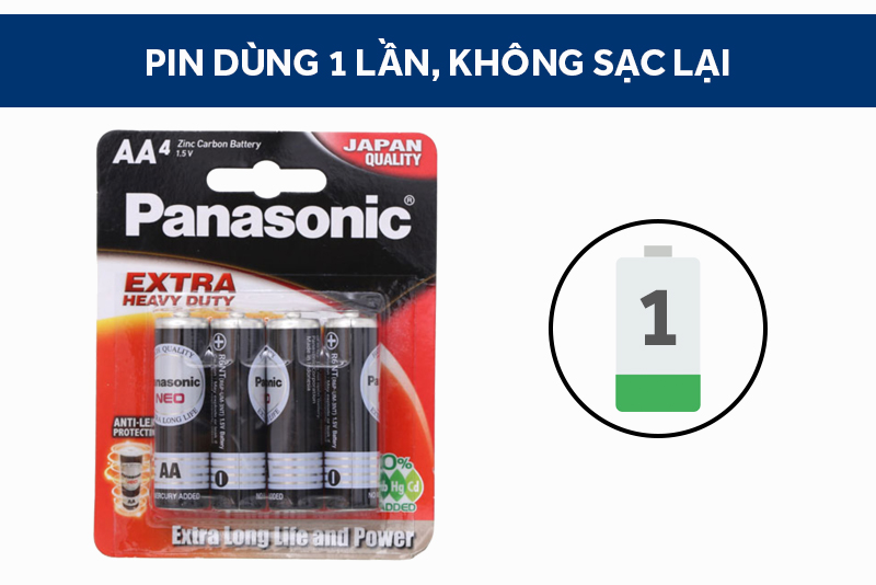 Pin AA 4 viên Manganese Panasonic R6NT-4B