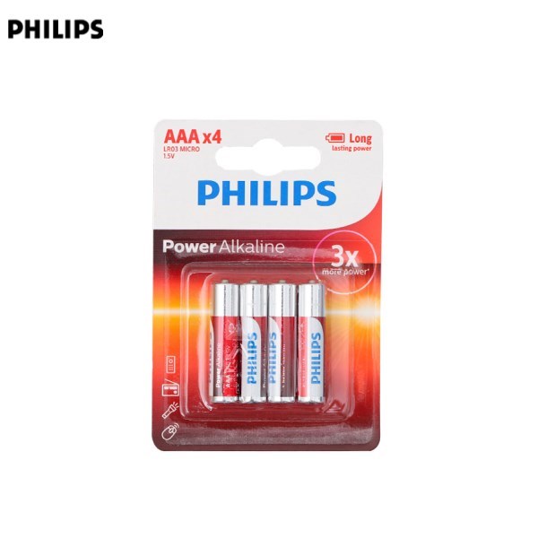 Pin AAA 4 viên Alkaline Philips LR03P4B