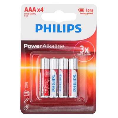 Pin AAA 4 viên Alkaline Philips LR03P4B