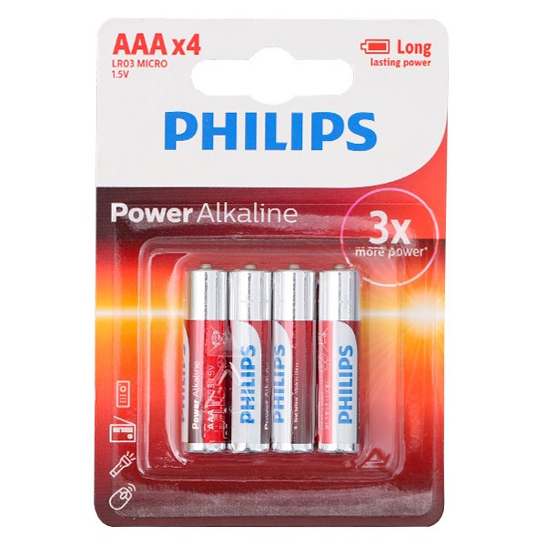 Pin Aaa 4 Viên Alkaline Philips Lr03P4B