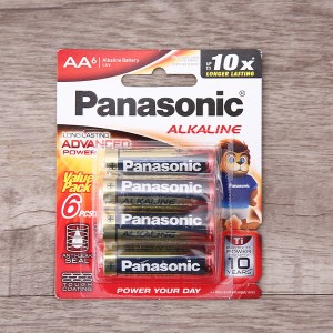 Vỉ 6 viên pin AA Panasonic LR6T/6BA-V