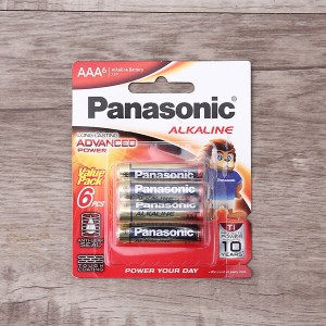 Vỉ 6 viên pin kiềm AAA Panasonic LR03T/6BA-V