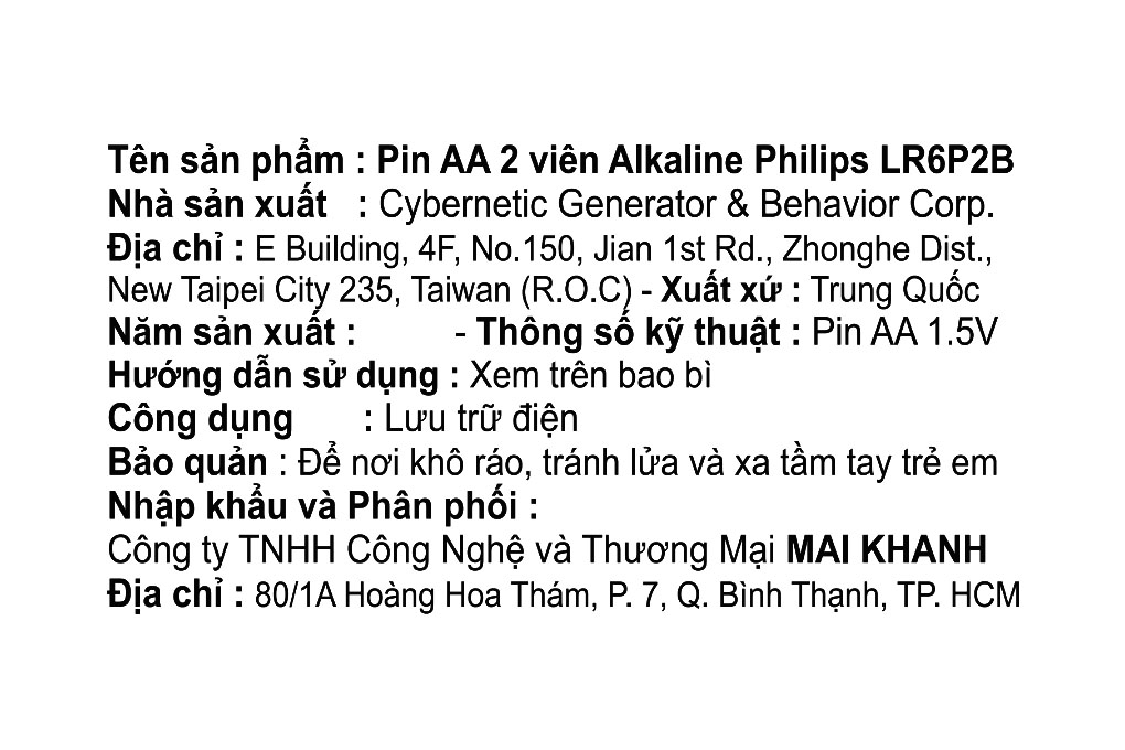 Pin AA 2 viên Alkaline Philips LR6P2B - 4
