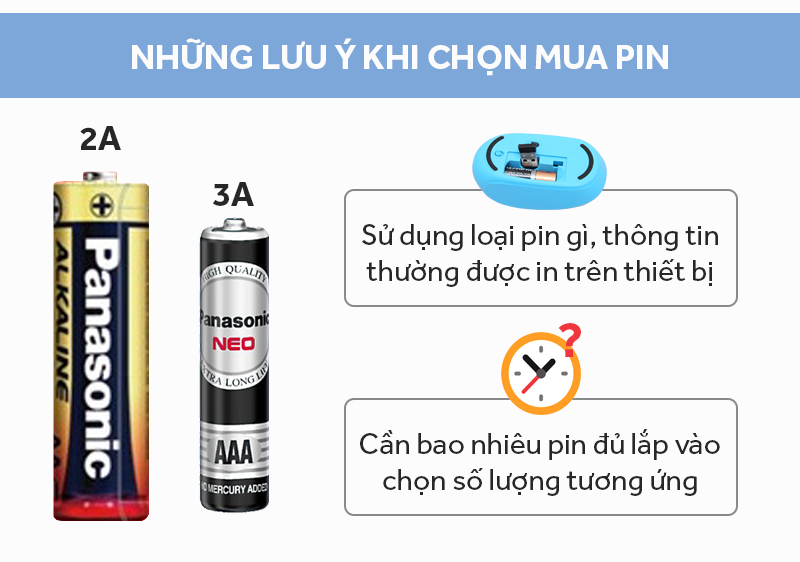 Một số lưu ý khi chọn mua pin 