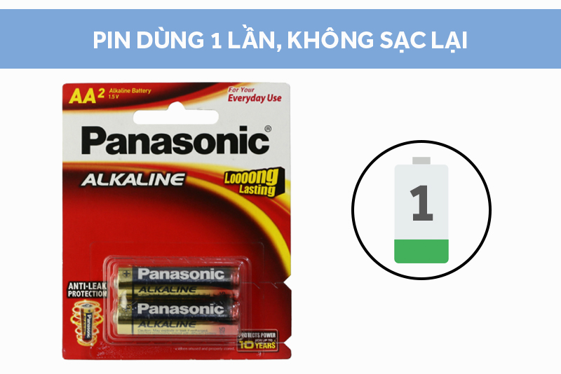 Pin AA 2 viên Panasonic Alkaline LR6T/2B-V Pin AA 2 viên Panasonic Alkaline LR6T/2B-V