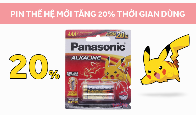 Pin AAA 2 viên Panasonic Alkaline LR03T-2BPKV Pin AAA 2 viên Panasonic Alkaline LR03T-2BPKV
