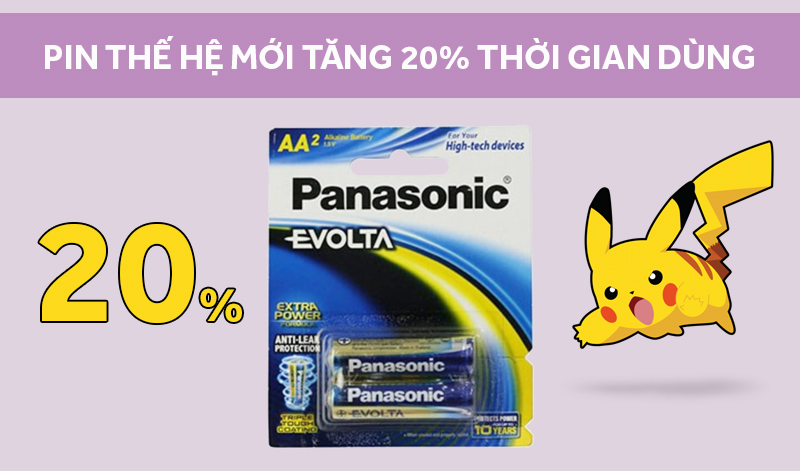 Pin AA 2 viên Panasonic Evolta LR6EG-2BPKV Pin AA 2 viên Panasonic Evolta LR6EG-2BPKV