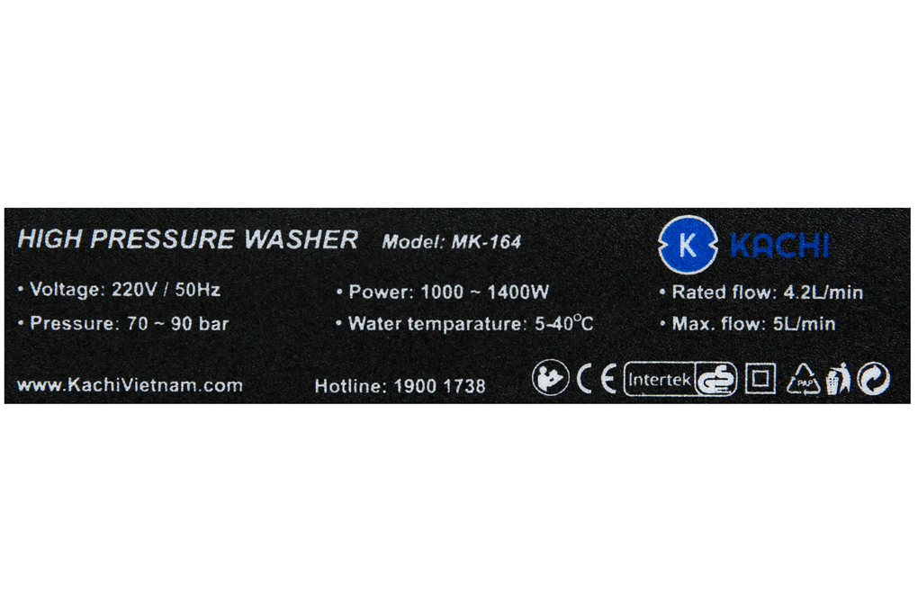 Siêu thị máy xịt rửa áp lực cao Kachi MK-164 1400W