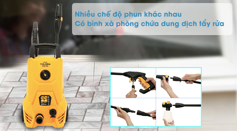 Máy phun xịt rửa áp lực cao Tolsen 79570 1400W