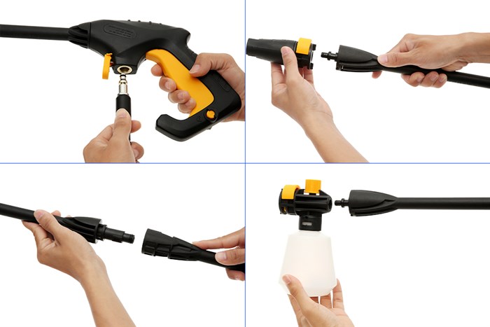 Máy phun xịt rửa áp lực cao Tolsen 79570 1400W Màu Đen - Vàng