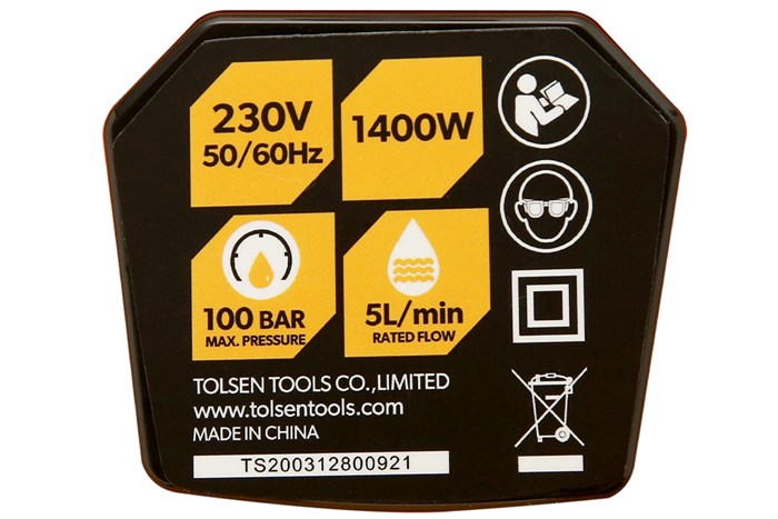 Máy phun xịt rửa áp lực cao Tolsen 79570 1400W Màu Đen - Vàng