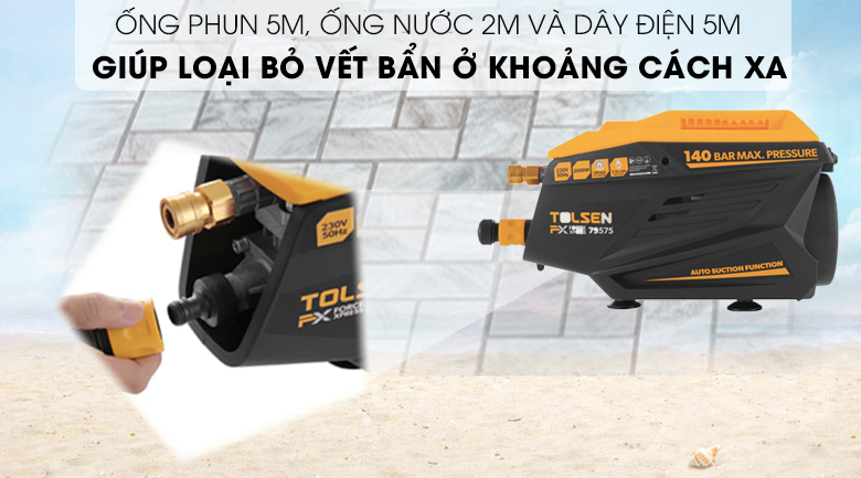 Máy phun xịt rửa áp lực cao Tolsen 79575 2000W