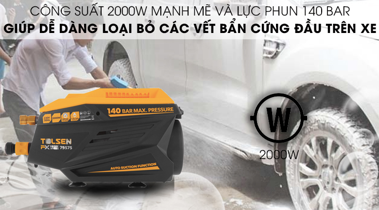 Máy phun xịt rửa áp lực cao Tolsen 79575 2000W
