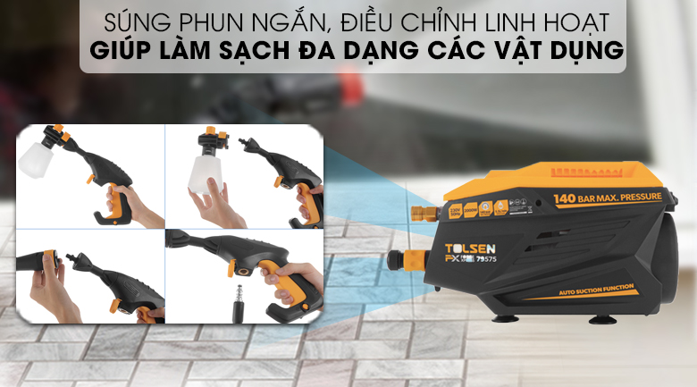 Máy phun xịt rửa áp lực cao Tolsen 79575 2000W