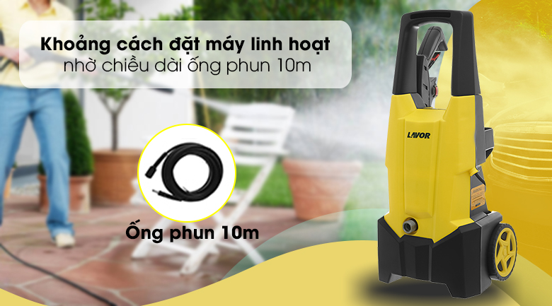 Các phụ kiện cần có đi kèm máy rửa xe > Máy xịt rửa áp lực cao Lavor Smart Plus 130 - Ống phun 10m