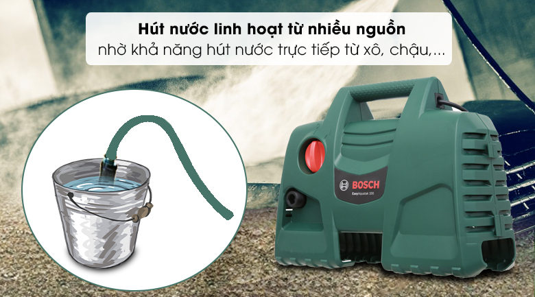 Máy phun xịt rửa áp lực cao Bosch Easy AQT 100 LL - tự hút nước