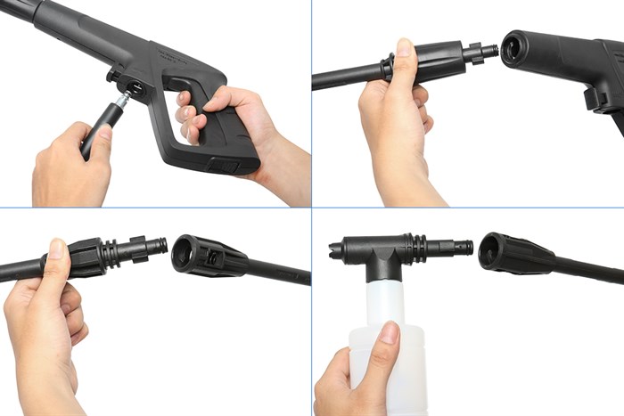 Máy phun xịt rửa áp lực cao Ryobi AJP-1100 1400W Màu Trắng - Đen