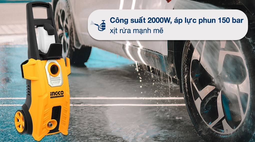 Máy phun xịt rửa áp lực cao Ingco HPWR20008 2000W