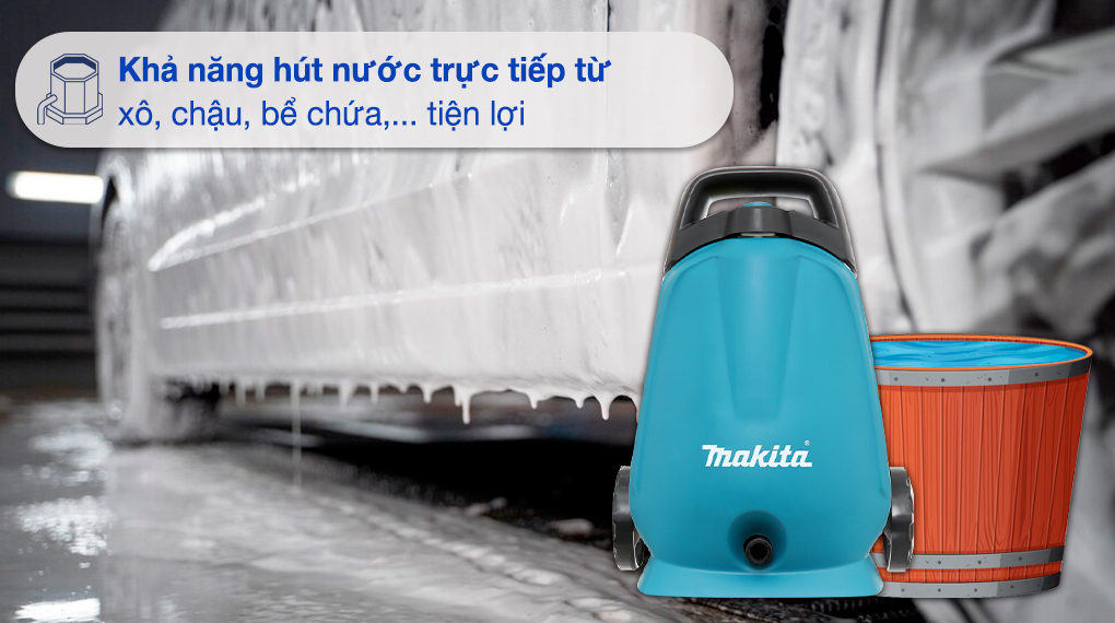 Máy phun xịt rửa áp lực cao Makita HW102 1300W - Hút nước