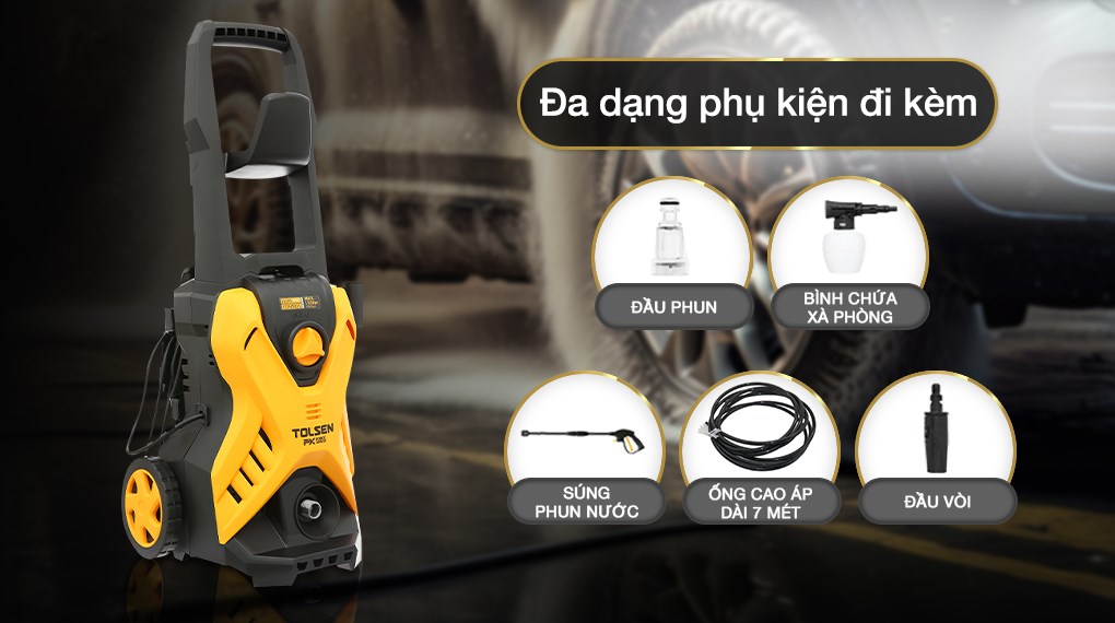Máy phun xịt rửa áp lực cao Tolsen 79589 1700W