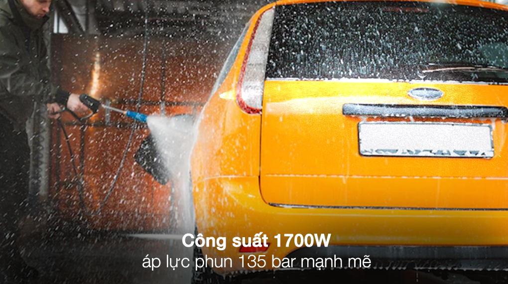 Máy phun xịt rửa áp lực cao Tolsen 79589 1700W - Công suất và áp lực phun