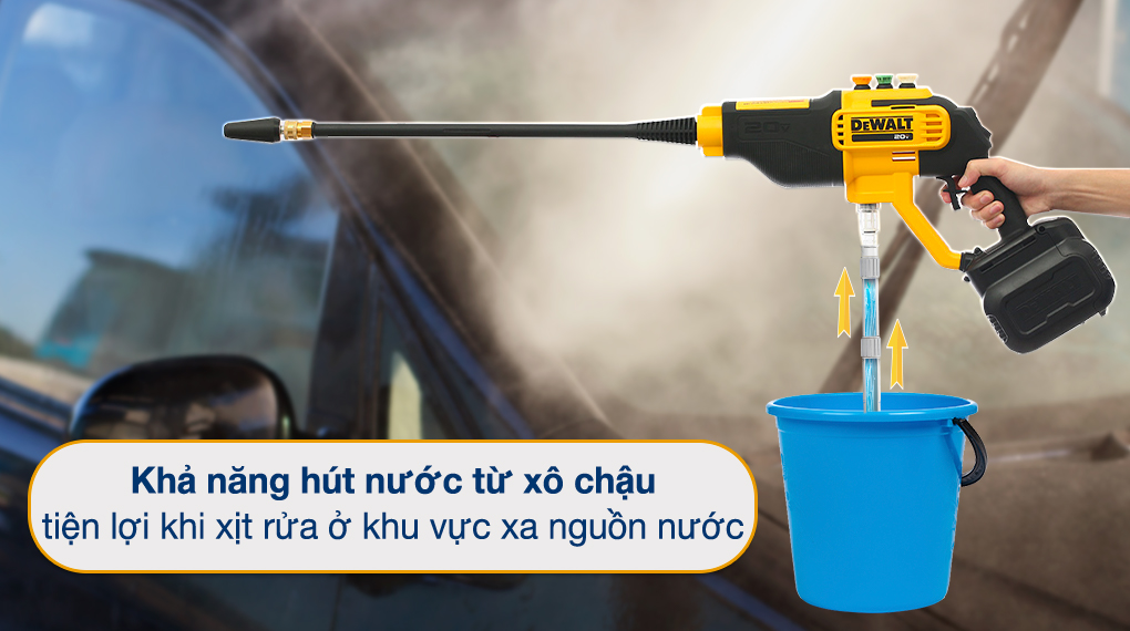 Máy phun xịt rửa Dewalt DCPW550B 20V (không kèm pin sạc) - Hút nước