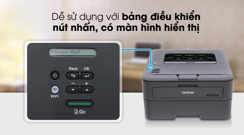 Máy in laser trắng đen đơn năng Brother HL-L2366DW Wifi