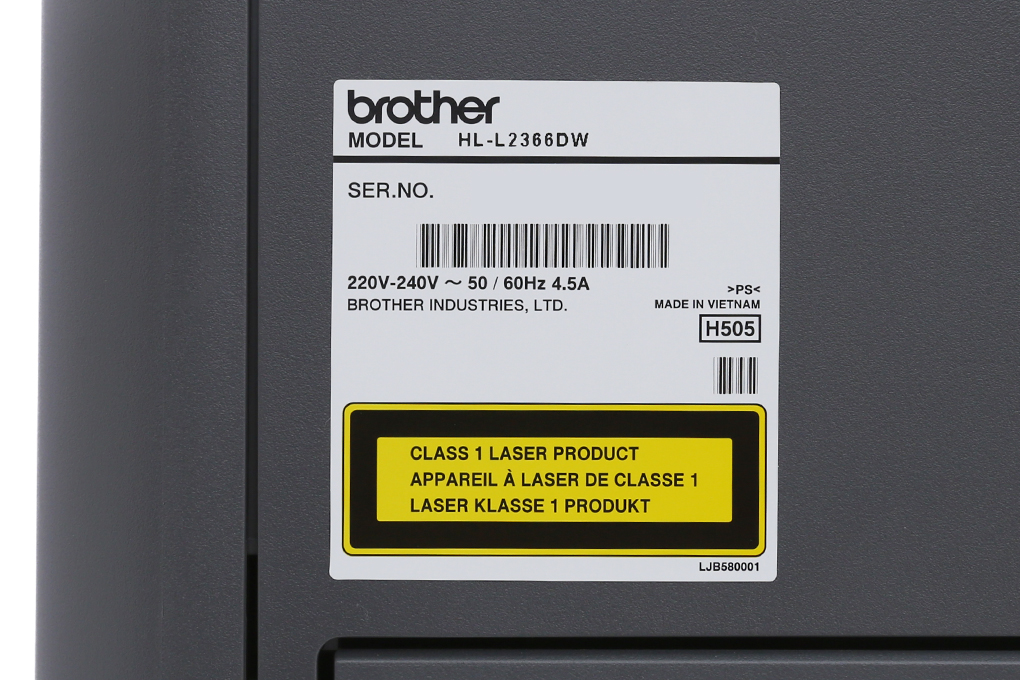 Máy in laser trắng đen đơn năng Brother HL-L2366DW Wifi Màu Xám