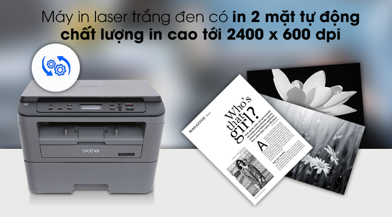 Máy In Laser Trắng Đen Brother đa năng In scan copy DCP-L2520D