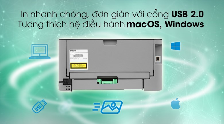 Máy in laser trắng đen đơn năng Brother HL-L2321D