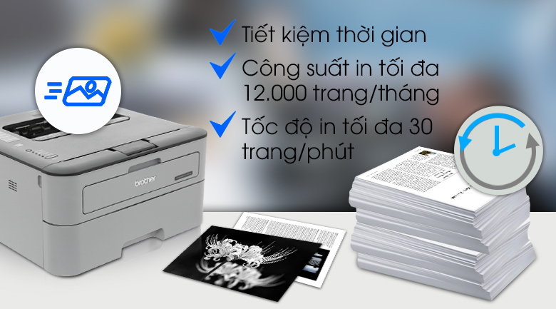 Máy in laser trắng đen đơn năng Brother HL-L2321D