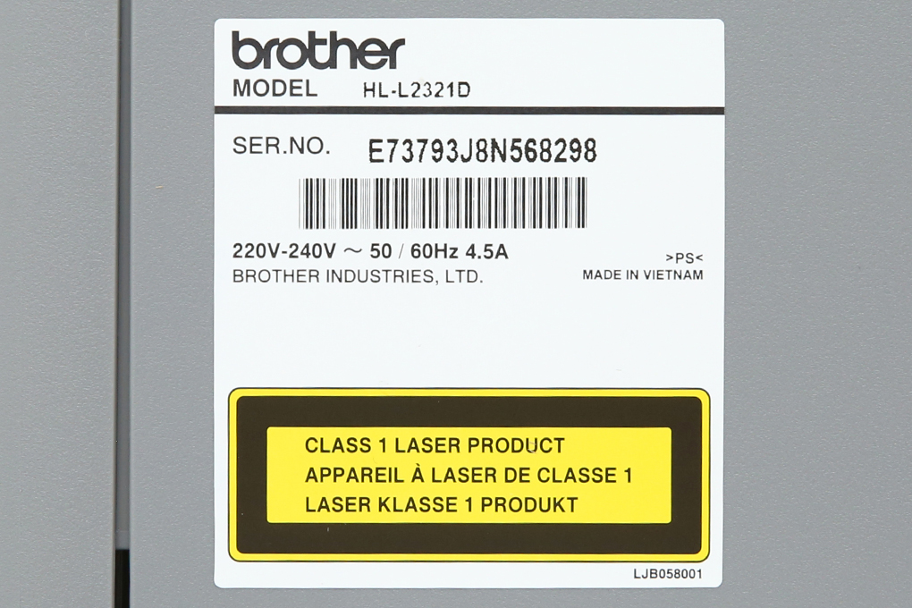 Máy in laser trắng đen đơn năng Brother HL-L2321D Màu Đen