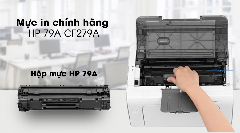 Máy In Laser Trắng Đen HP LaserJet Pro M12a (T0L45A)