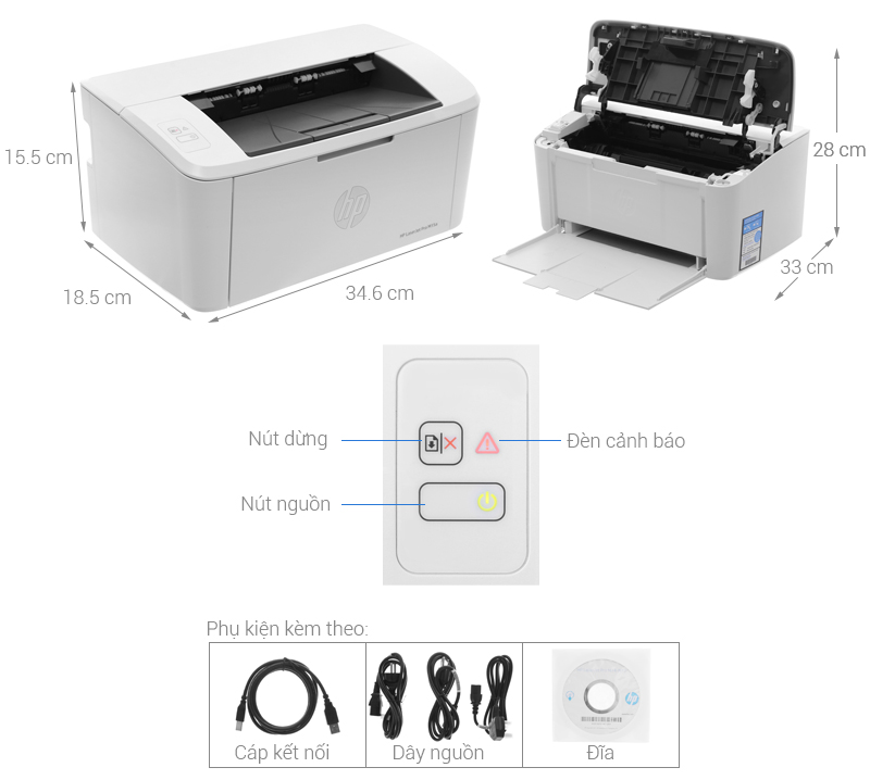 Máy in laser HP LaserJet Pro M15a (W2G50A)