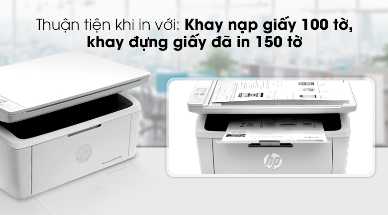 HP LaserJet Pro MFP M28w WI-FI (W2G55A) - Bảng điều khiểnHP LaserJet Pro MFP M28w WI-FI (W2G55A) - Khay chứa giấy thuận tiện