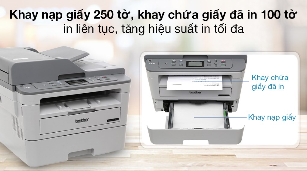 Máy in laser trắng đen đa năng Brother DCP-B7535DW Wifi