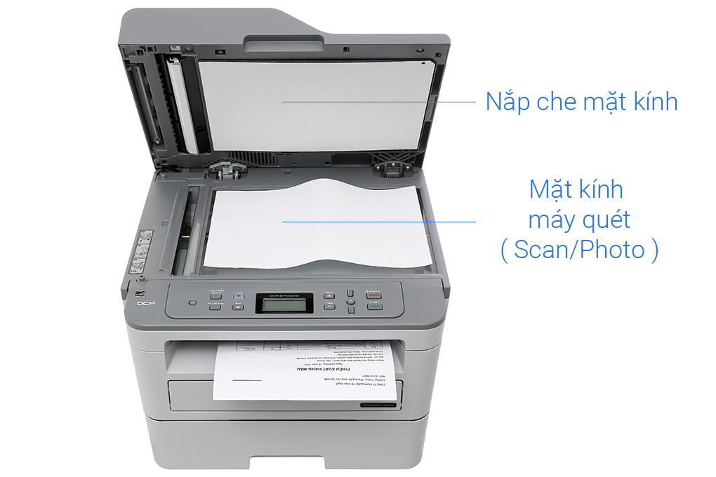 Máy in laser trắng đen đa năng Brother DCP-B7535DW Wifi Màu Xám