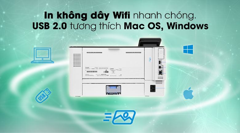 Máy In Laser Trắng Đen Canon LBP214dw Wifi