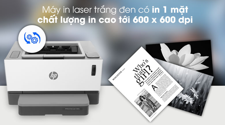 Máy In Laser Trắng Đen HP Neverstop Laser 1000w Wifi (4RY23A)