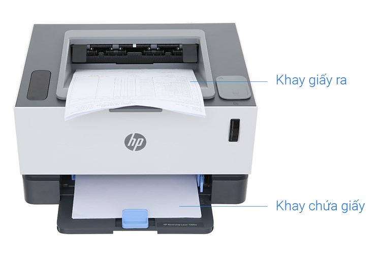 Máy In Laser Trắng Đen HP Neverstop Laser 1000w Wifi (4RY23A) Màu Trắng
