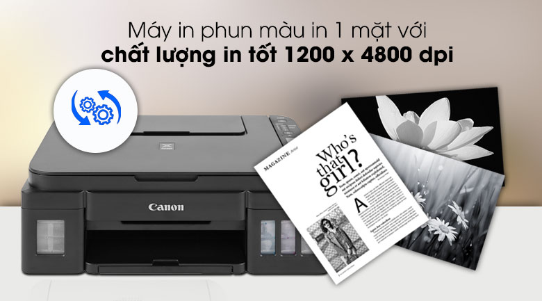 Máy In Phun Màu Canon đa năng in scan copy PIXMA G3010 Wifi