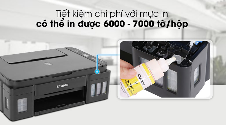 Máy in phun màu đa năng In-Scan-Copy Canon PIXMA G3010 - Sử dụng mực in GI-790 chính hãng