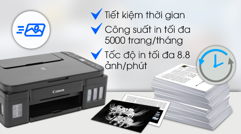 Máy in phun màu đa năng In-Scan-Copy Canon PIXMA G3010 - Nhiều chức năng, tốc độ in vượt trội